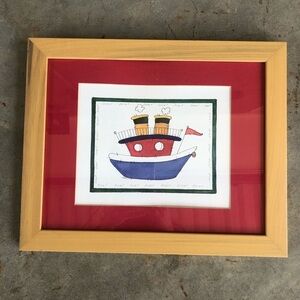 Carol Robinson Framed & Double Matted Boat Art Print